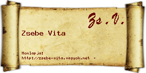 Zsebe Vita névjegykártya